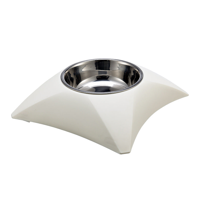 Single Bowl Pet Food & Water Bowl for Cats and Dogs - Plastic & Stainless Steel Options