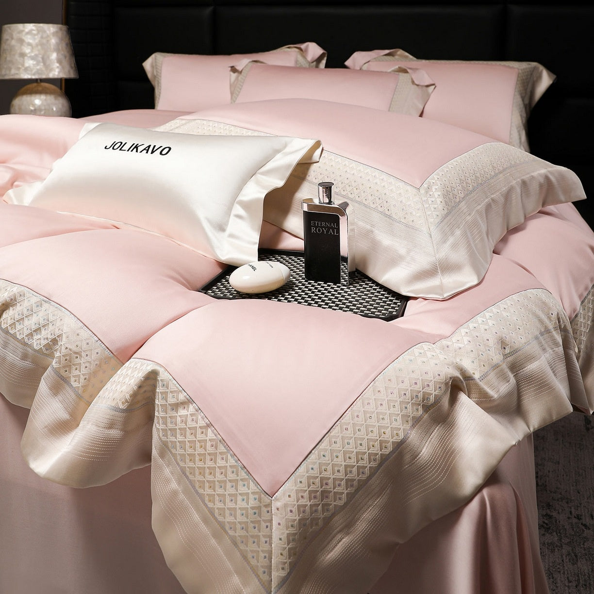 Cotton Duvet Cover Set 4 Pieces All-Cotton Embroidered Patchwork Bed Bedding