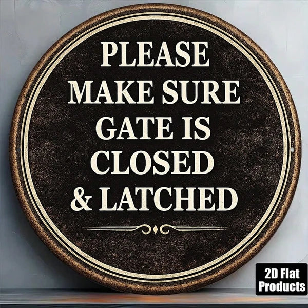 Vintage Safety Warning Door Sign - Please Ensure Door is Closed