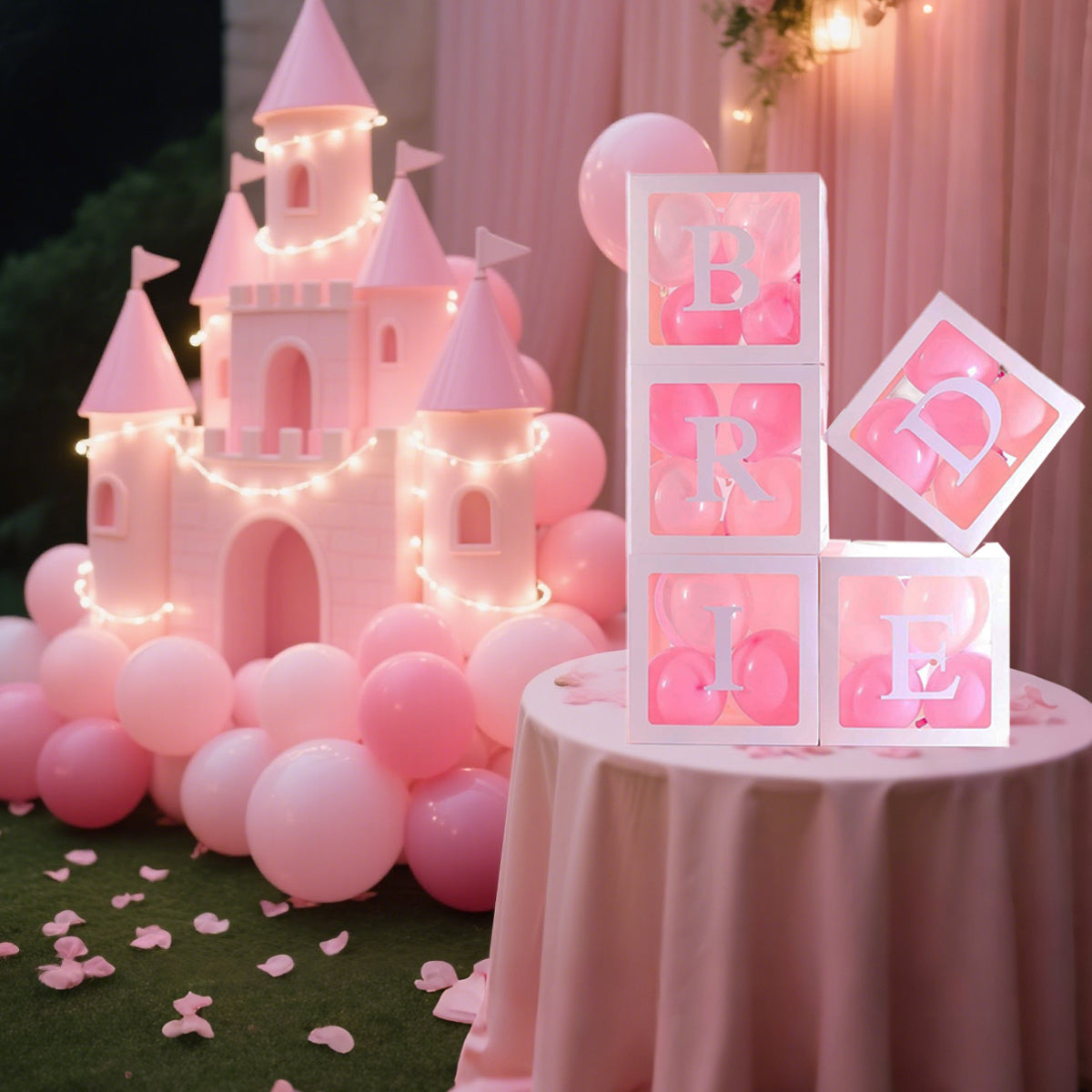 5 Wedding Balloon Boxes - White Paper Decoration 30cm