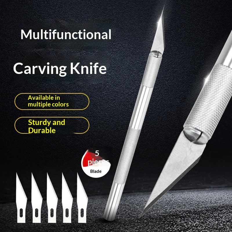 13-Piece Aluminum Alloy Carving Knife Set with Steel & Handle Options