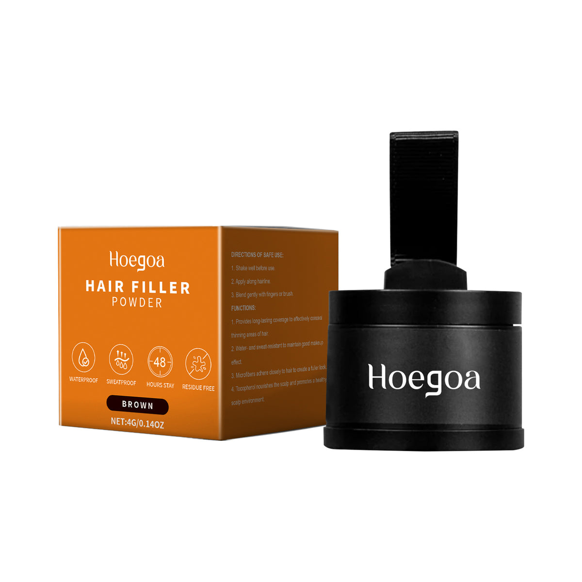 Brown Hairline Powder Gentle Filling Hair Care Disposable Fluffy
