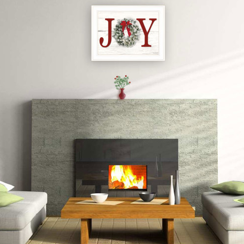 Christmas Joy Framed Print - Ready to Hang, White Frame, Multicolor