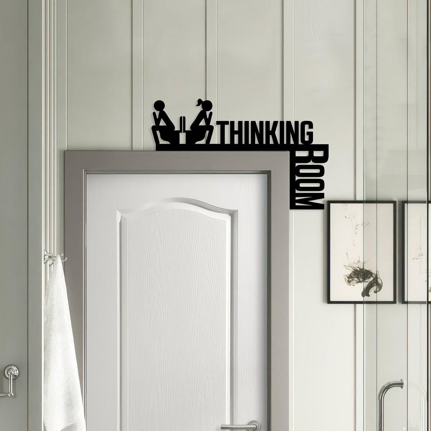 Funny Bathroom Sign - Humorous Metal Toilet Decor