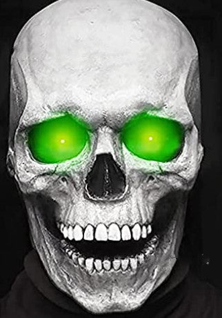 Halloween Skull Mask with Movable Mouth and Glow - Gothic Costume Accessory