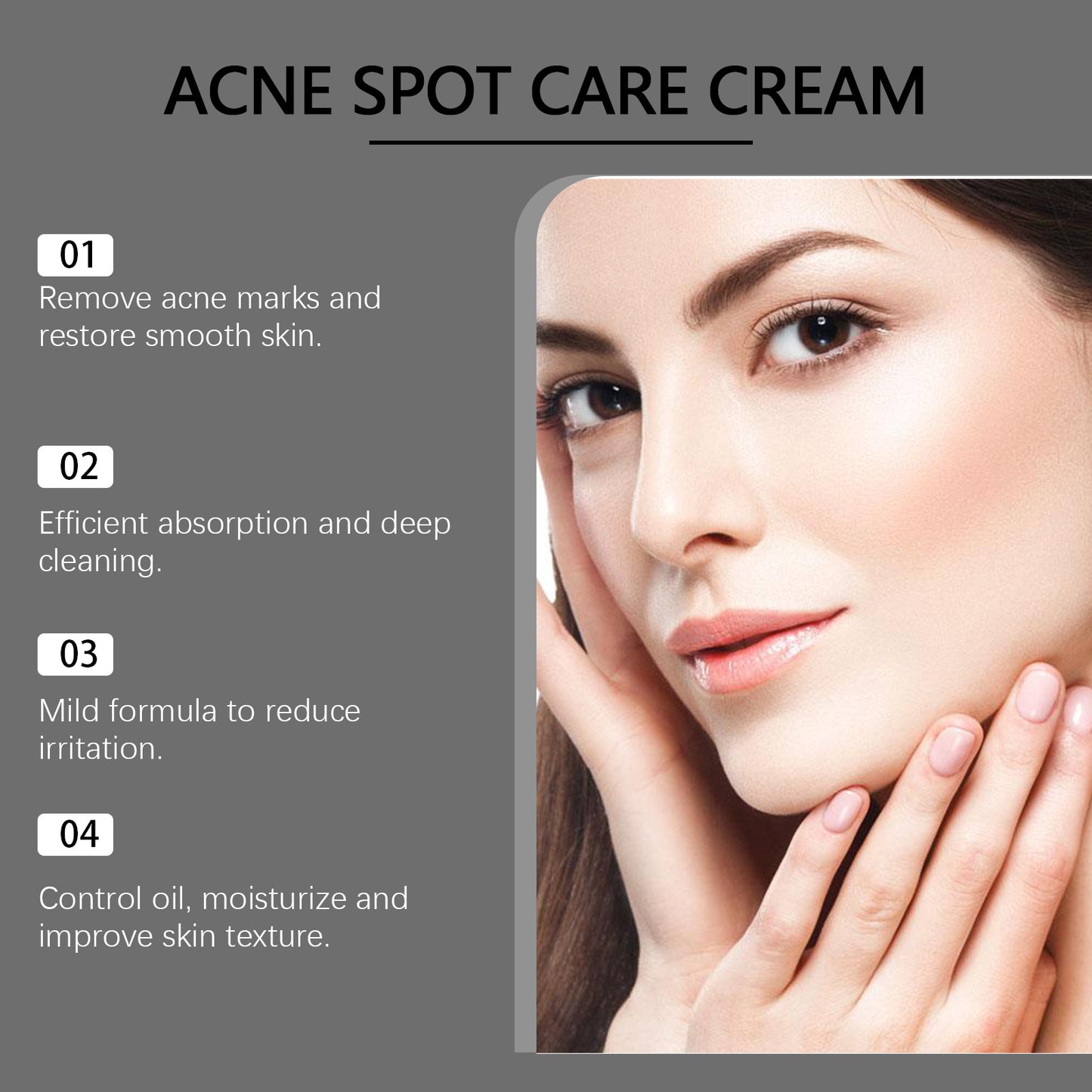 Acne Face Cream with Mint Tea Tree Aloe 15g Hydrating Skin Care