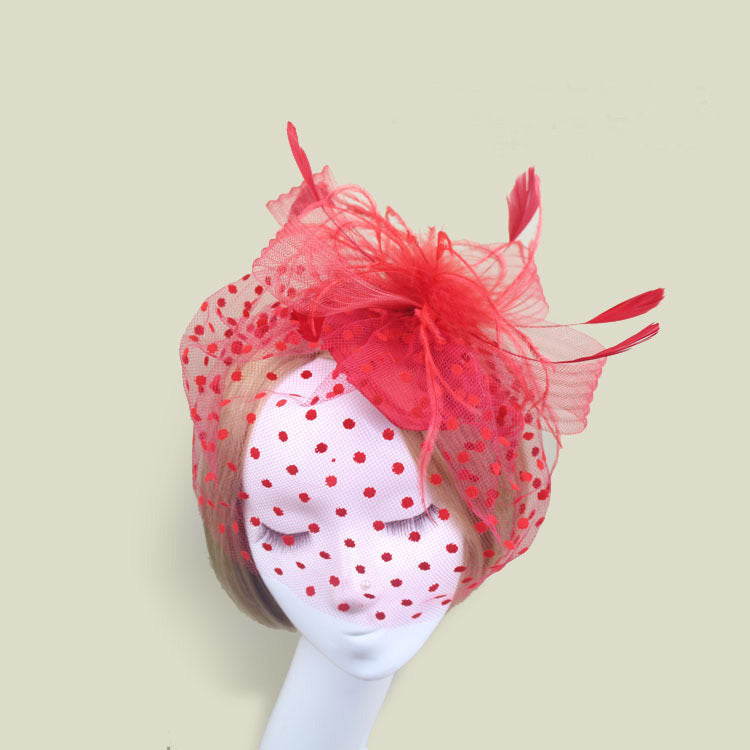 Feather Hair Flower Headdress Hairpin - Bridal