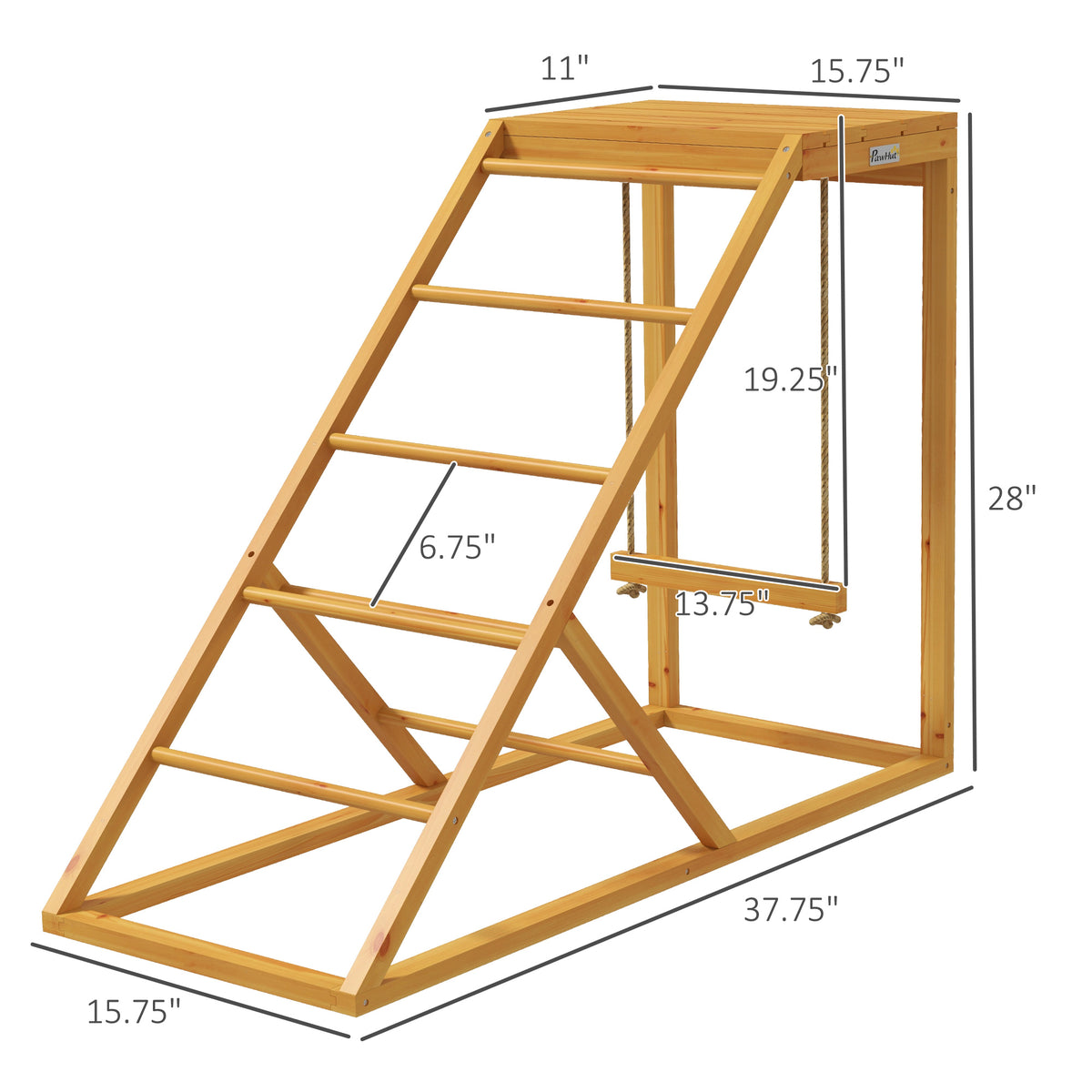Chicken Activity Play Set with Perches & Ladder - Yellow, 1040x495x140mm