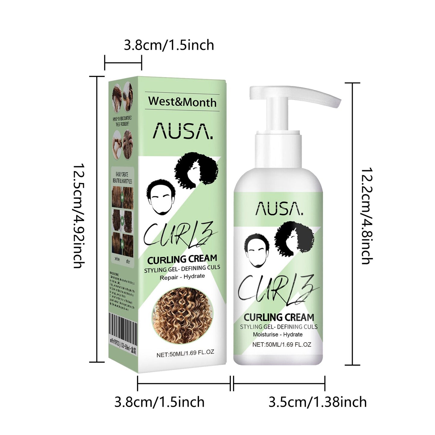 Curl Bouncer Moisturizing Hair Cream - Argan Oil Frizz Control & Definition