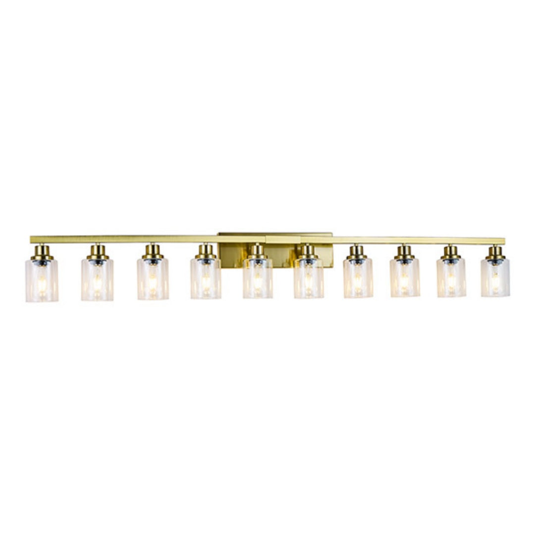 10-Light Gold Vanity Light Fixture for Bathroom & Bedroom