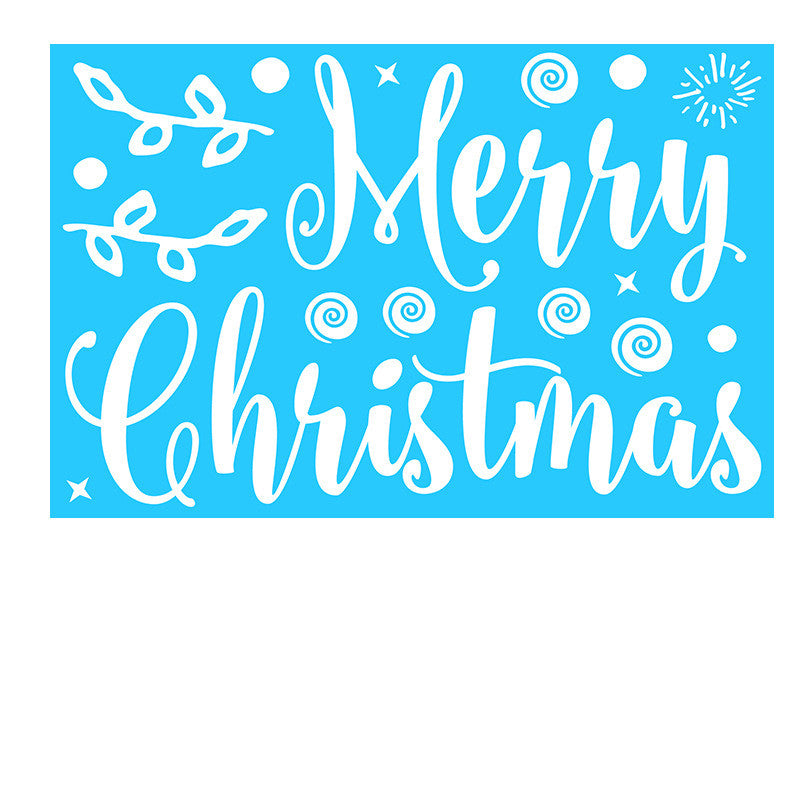 Christmas Wall Stickers Snowflakes Decoration PVC Waterproof Decals