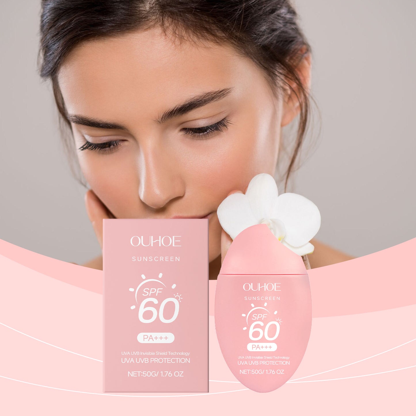 Protective Moisturizing Sunscreen Cream - Brightening Facial Skincare 50g