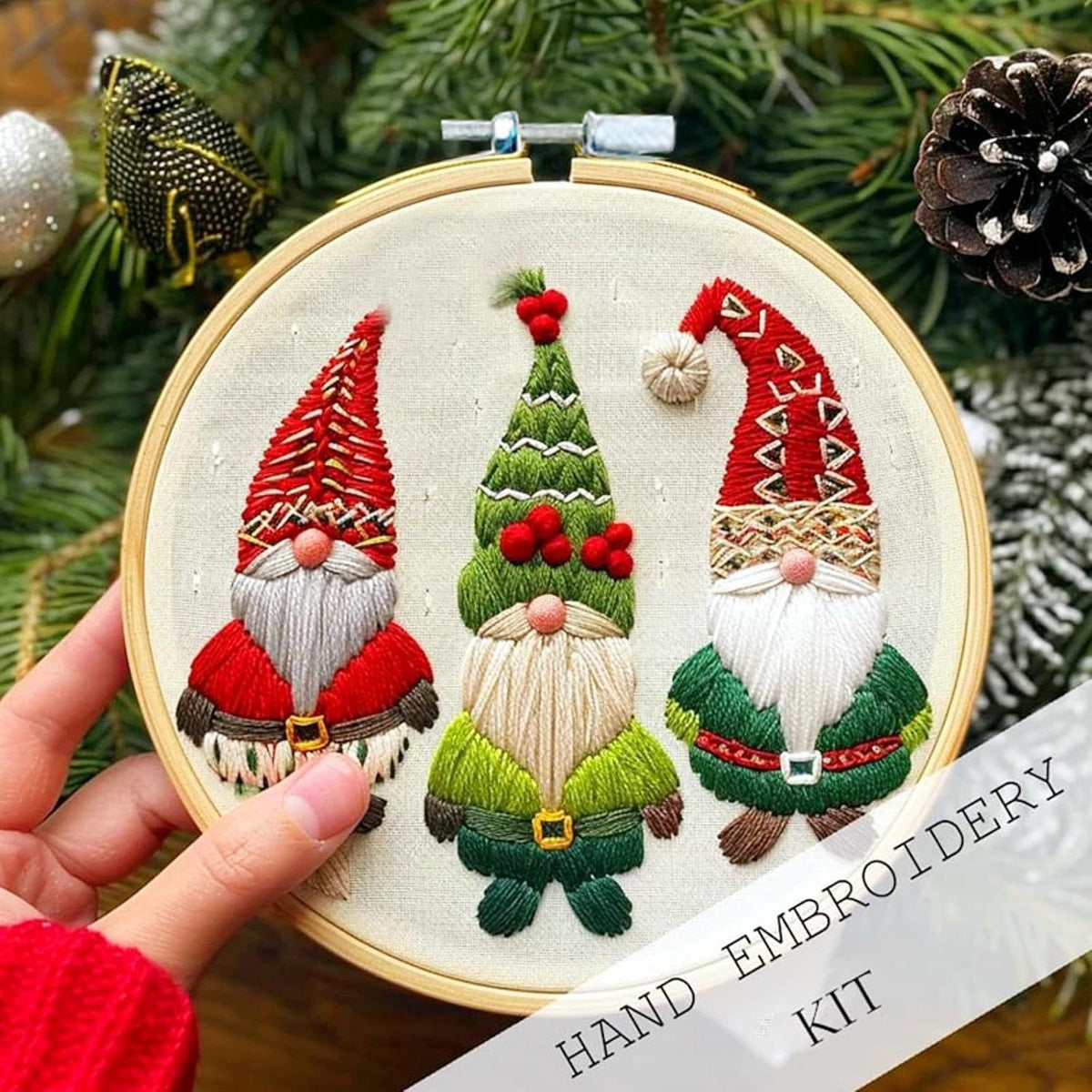 Embroidery Christmas Craft Kit - DIY Embroidery Material for Festive Decorations
