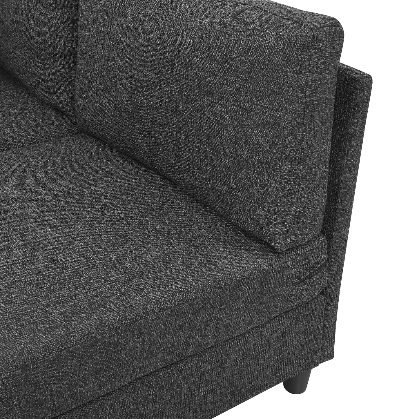 Modular Corner Sofa - Freely Configurable Dark Gray Sectional