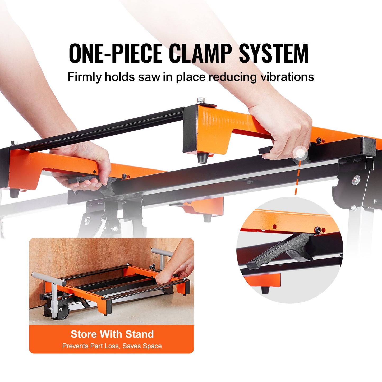 Heavy-Duty Miter Saw Stand - Steel Collapsible Support for Power Tools