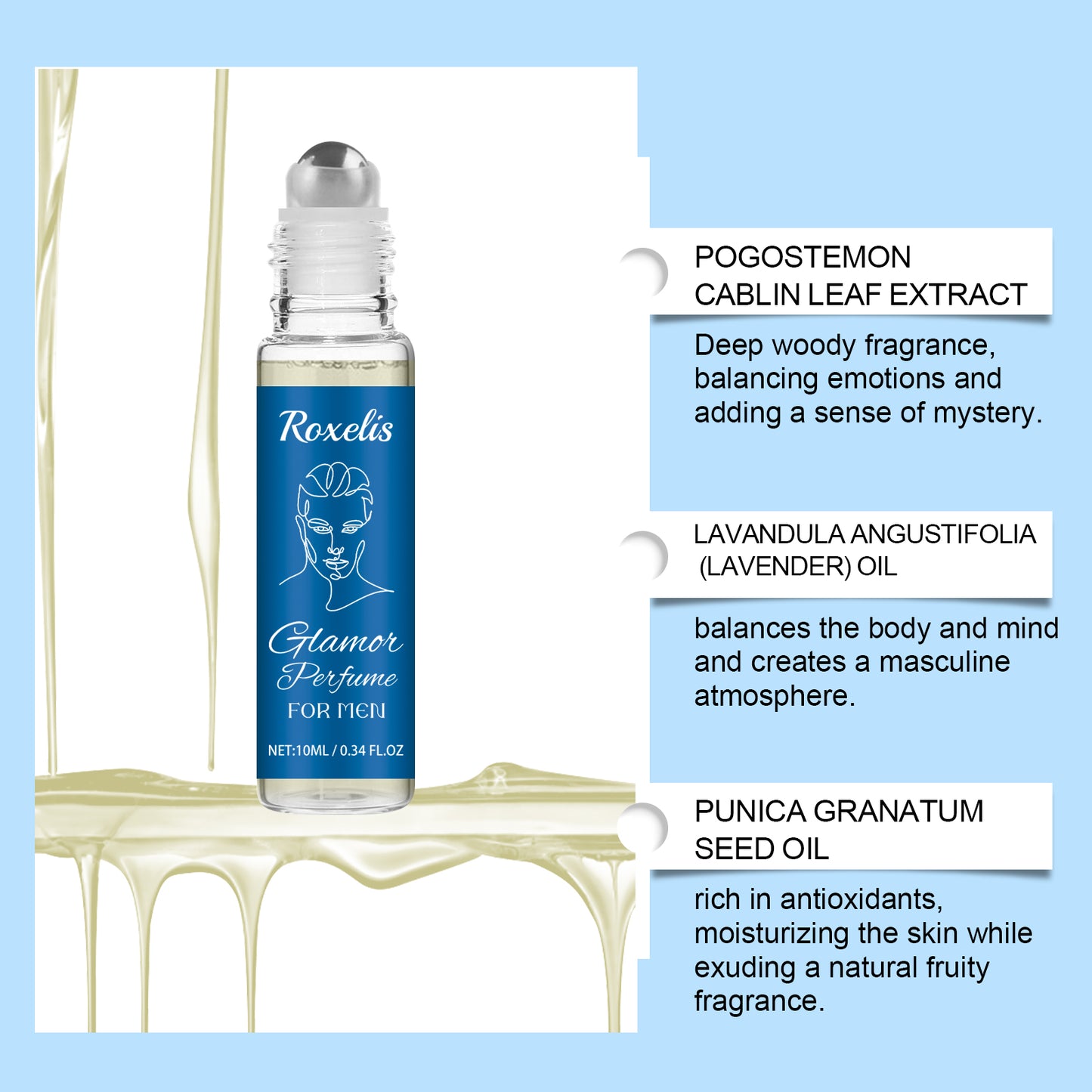Men's Pheromone Roll-On Perfume - Ocean Scent 10ml