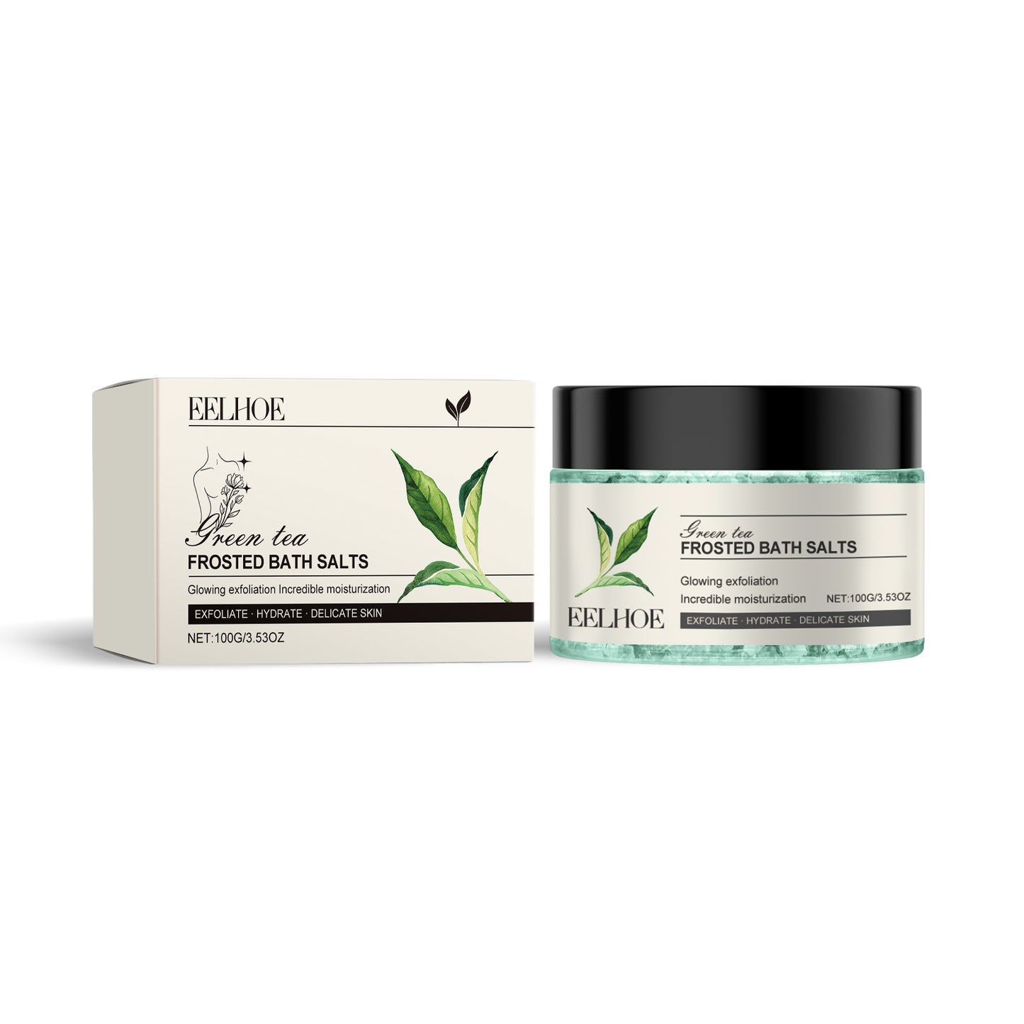 Exfoliating Sea Salt Body Scrub with Green Tea and Aloe Vera