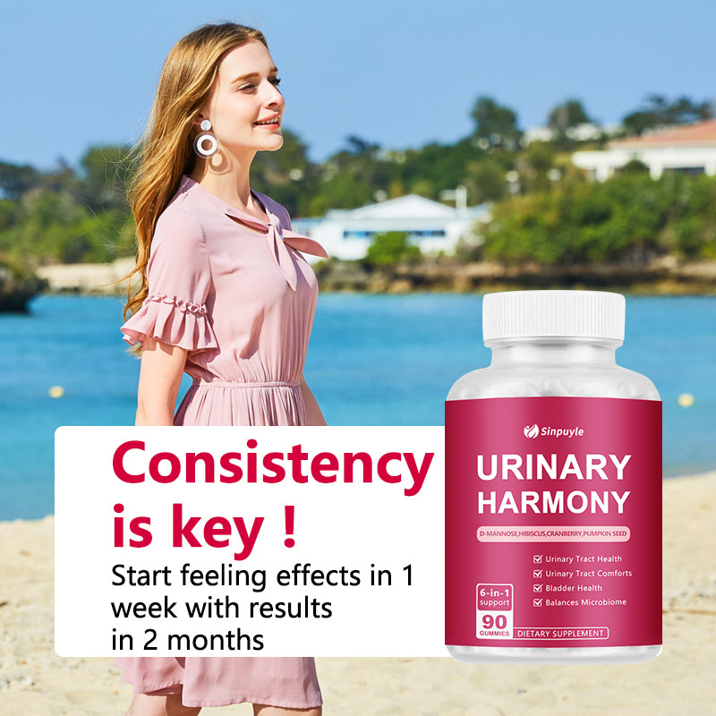 D-Mannose Cranberry Gummies - 6-in-1 Bladder Health Supplement - 90 Count