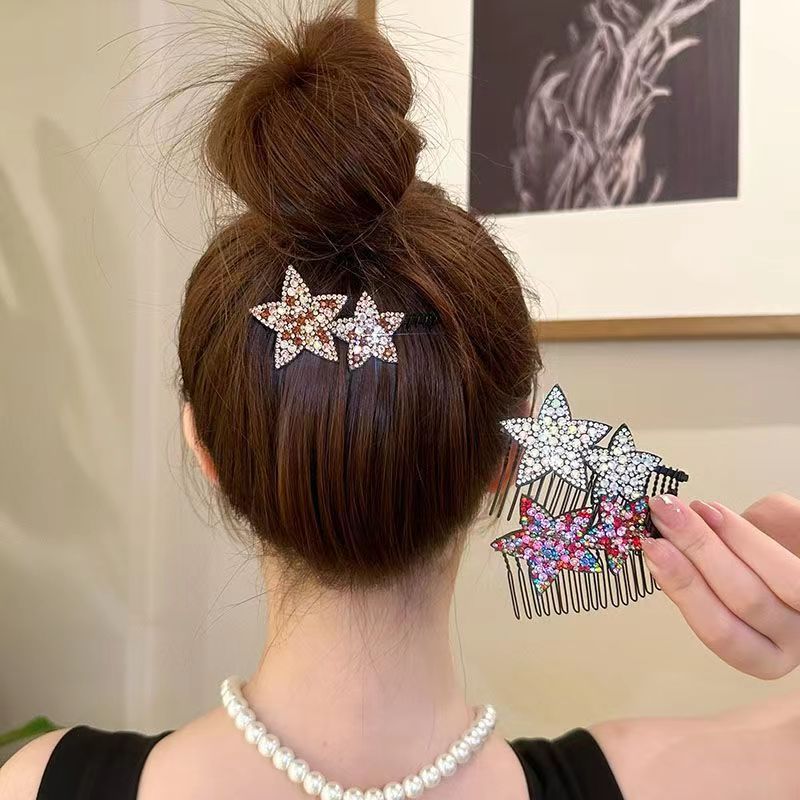 Star Hair Accessories Rhinestone Five-Pointed Star Hair Clip for Women Girls