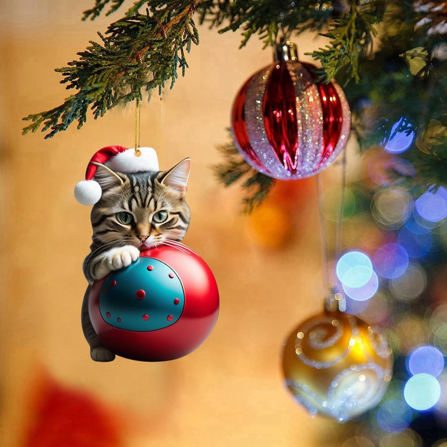Christmas Kitty Car Backpack Pendant Home Decoration Gift - Festive & Party Supplies