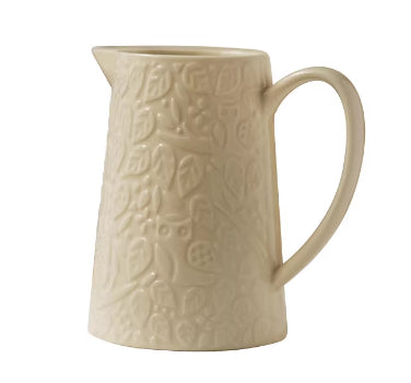 Minimalist Ceramic Vase for Home Decor - Forest Relief, Milk Jug Style