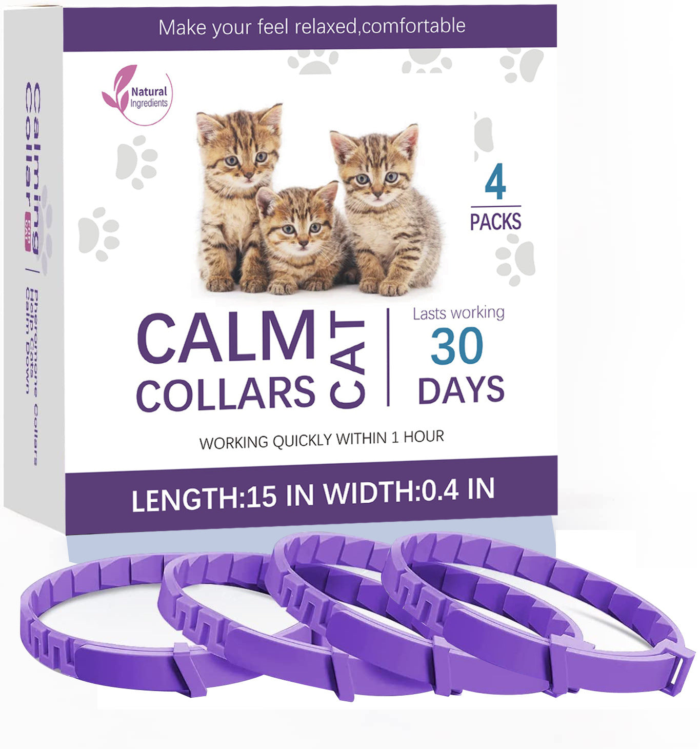 Calming Pet Collar for Cats and Dogs, Soothing & Relaxing