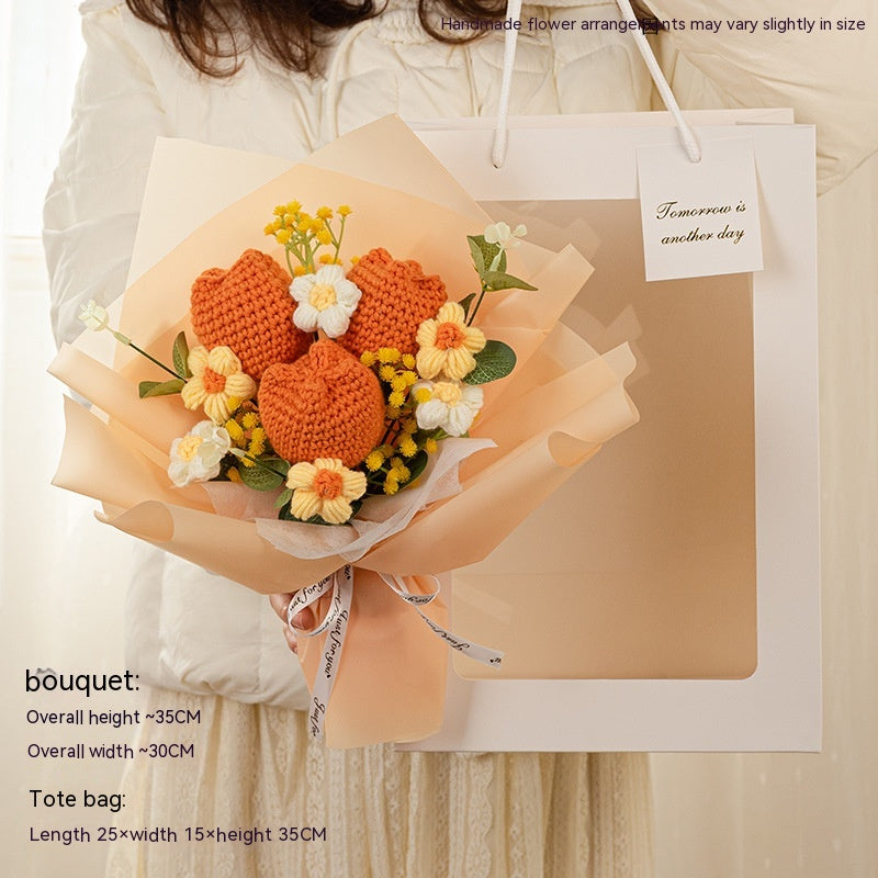 Colorful Tulip Knitted Bouquet Gift for Mother's Day, Graduation & Celebration