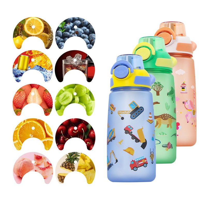 Children's Sports Water Bottle with Straw & Handle, 650ml Tritan Kids Drinkware