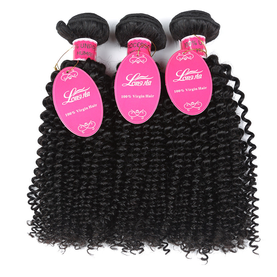 Deep Curly Human Hair Bundles - Brazilian 10A Hair Extensions