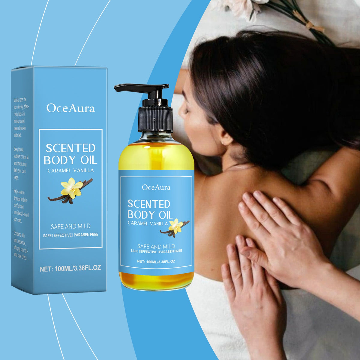 Caramel Vanilla Body Massage Oil - 100ml