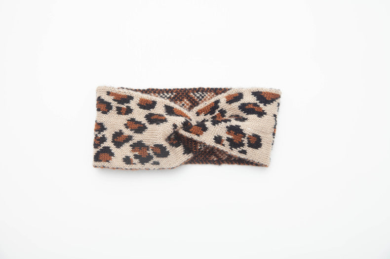 Leopard Print Hair Bow Headband