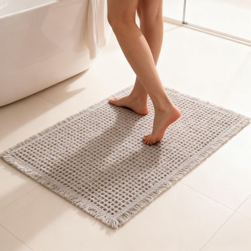 Non-slip Waffle-Textured Doormat - Quick-Drying Home Floor Mat