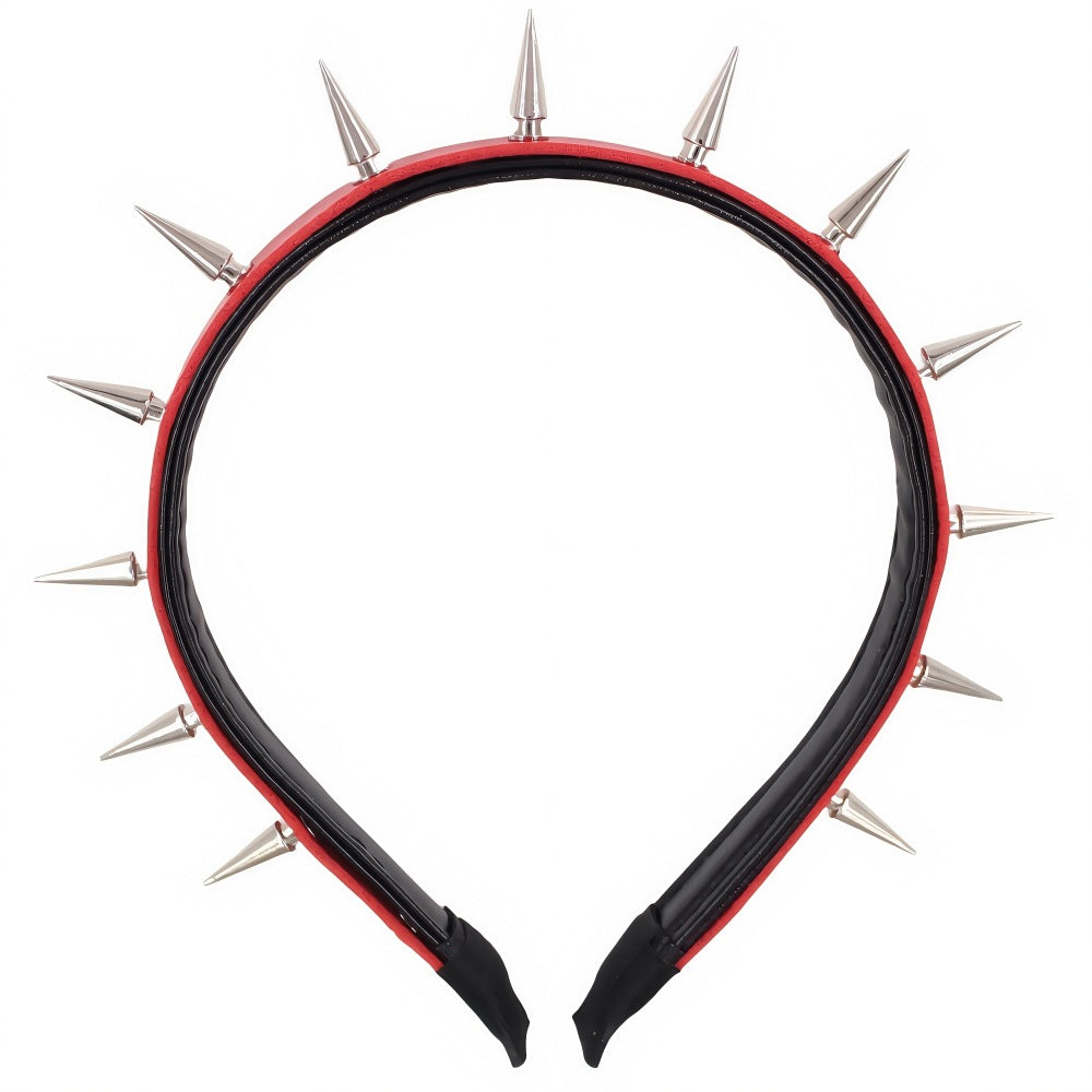 Punk Rivet Pointed Headband with Metal Studs