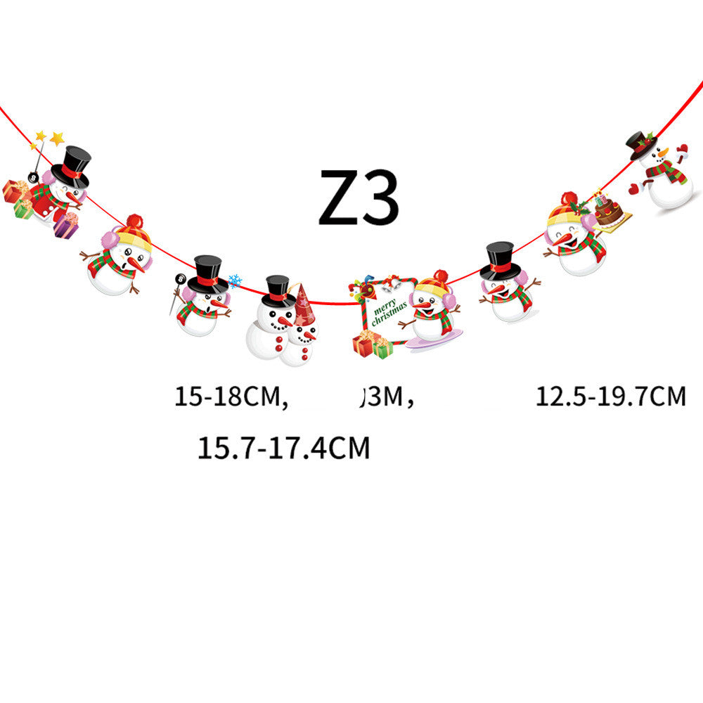 Christmas Scene Paper Flags - Holiday Decorations for Home & Garden