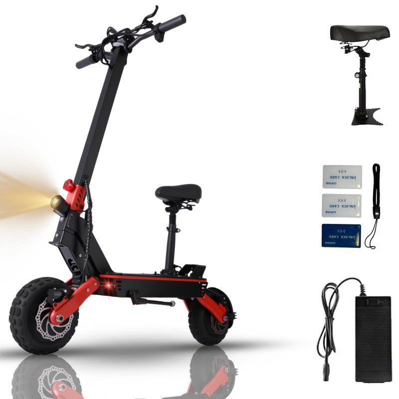 High-Power Off-Road Dual Motor Electric Scooter - 60V 27Ah