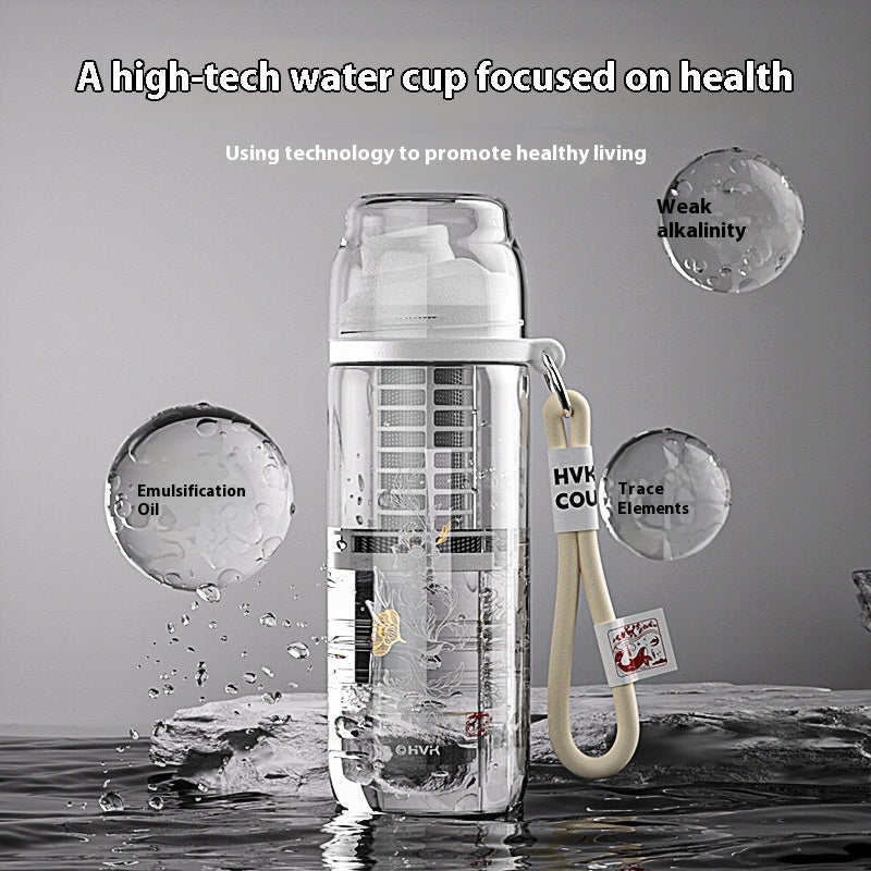 Alkaline Water Cup 550ml Natural Ore Broken Water Glass Transparent Drinkware