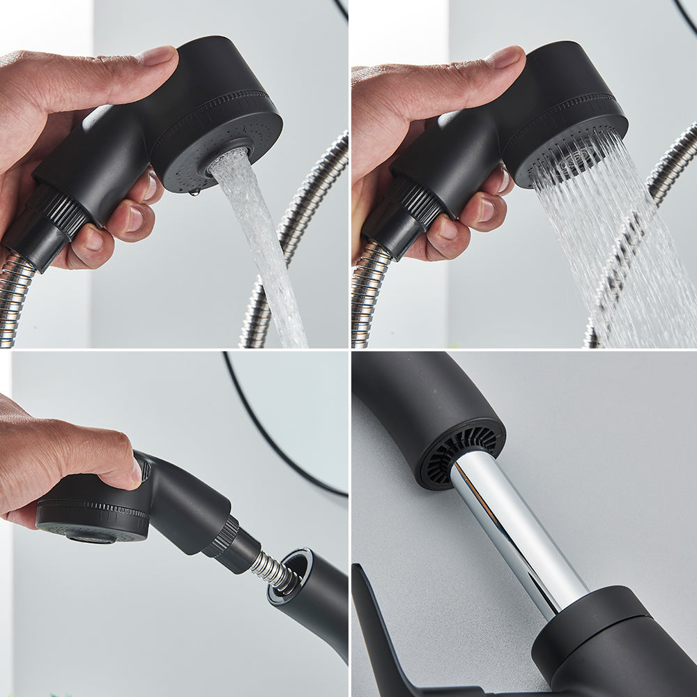 All-Copper Pull-Out Hot and Cold Face Wash Faucet - Chrome & Black Options