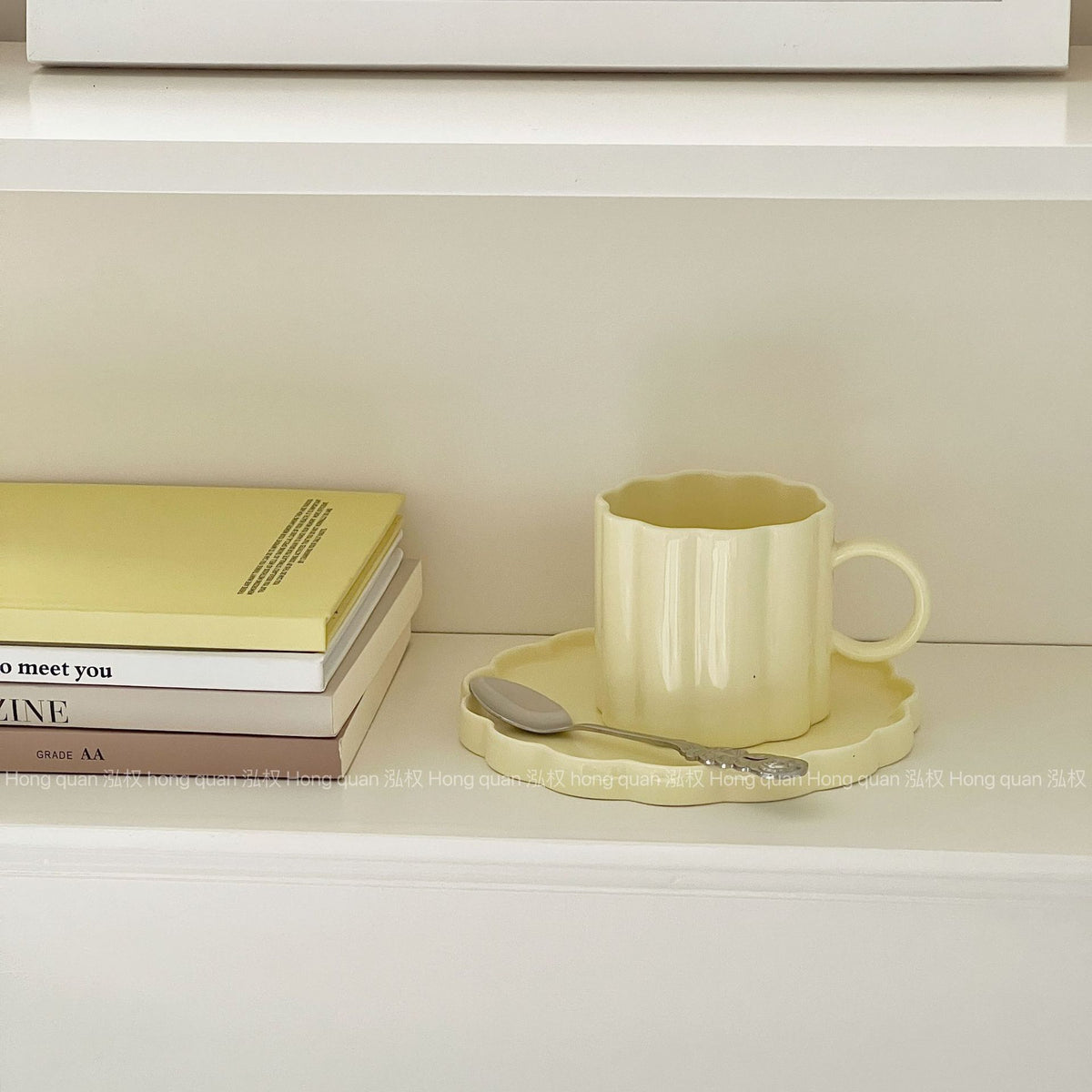 Macaron Color Series Ceramic Cup and Dish Set - Kitchen Decor