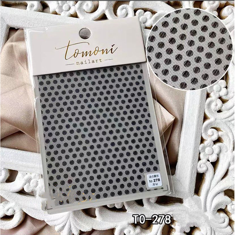 Lace Embossed Nail Stickers – Black & White Decals