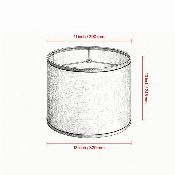 Replacement Lamp Shade 11x13x10 in - 2-Pack Linen & PVC