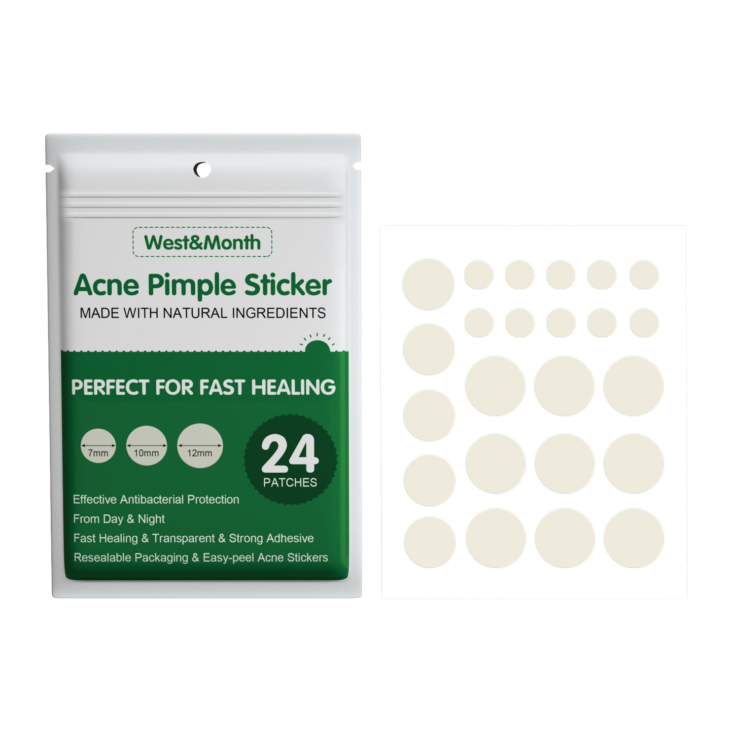 Invisible Acne Patch with Tea Tree Oil - Waterproof Blemish Spot Treatment