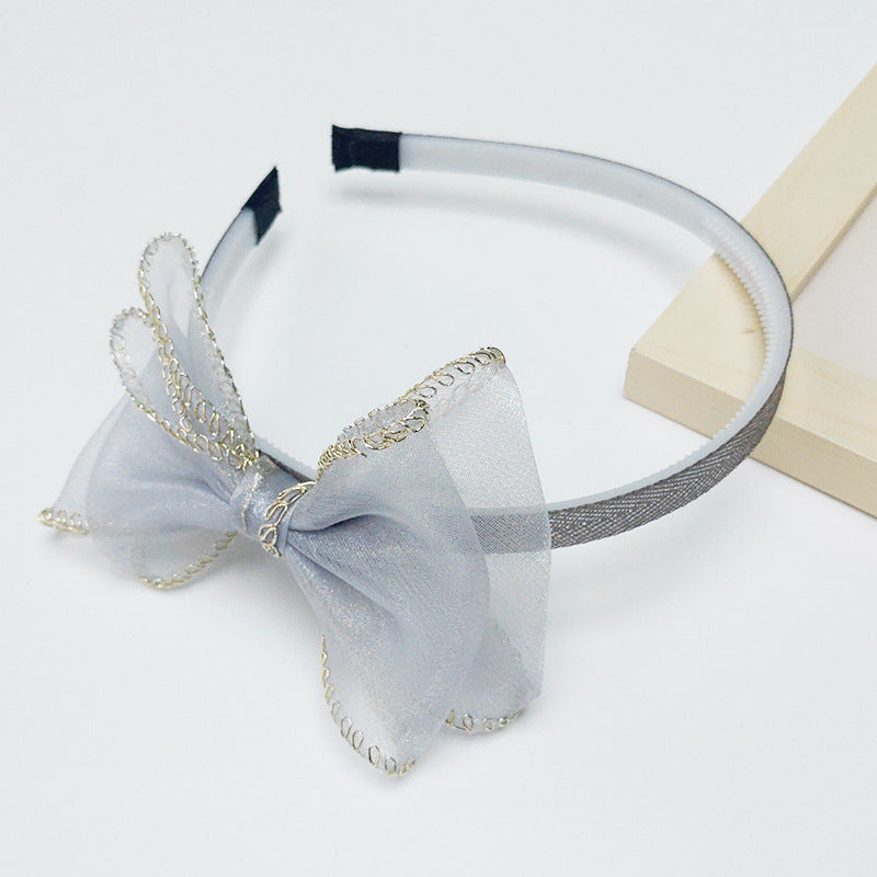 Children's Mesh Bow Headband - Kids Hair Accessory with Color Options