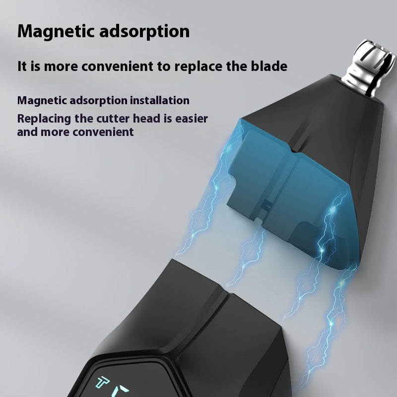Men's Hair Clipper Set with Magnetic Cutter Head - Rechargeable Household Grooming