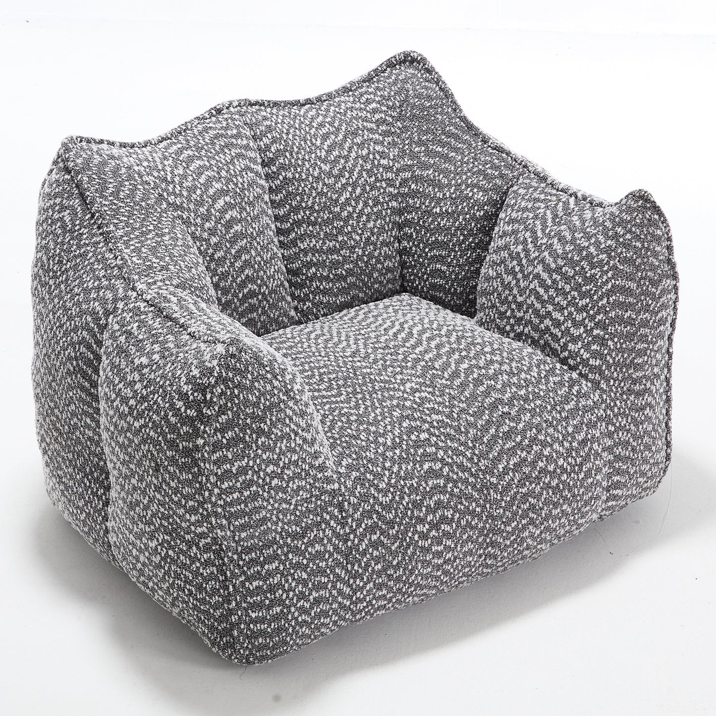 Comfortable Grey Bean Bag Sofa Chair for Living Rooms
