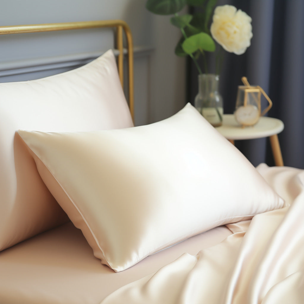 Double-Sided Silk Pillowcase with Zipper - 51x66cm & 51x76cm Options