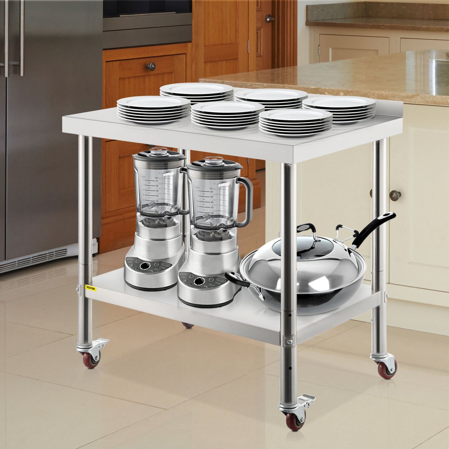 Heavy Duty Stainless Steel Prep Table with Adjustable Undershelf