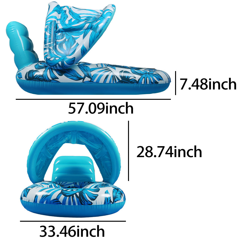 Inflatable Floating Recliner Lounge Chair for Pool & Water Relaxation