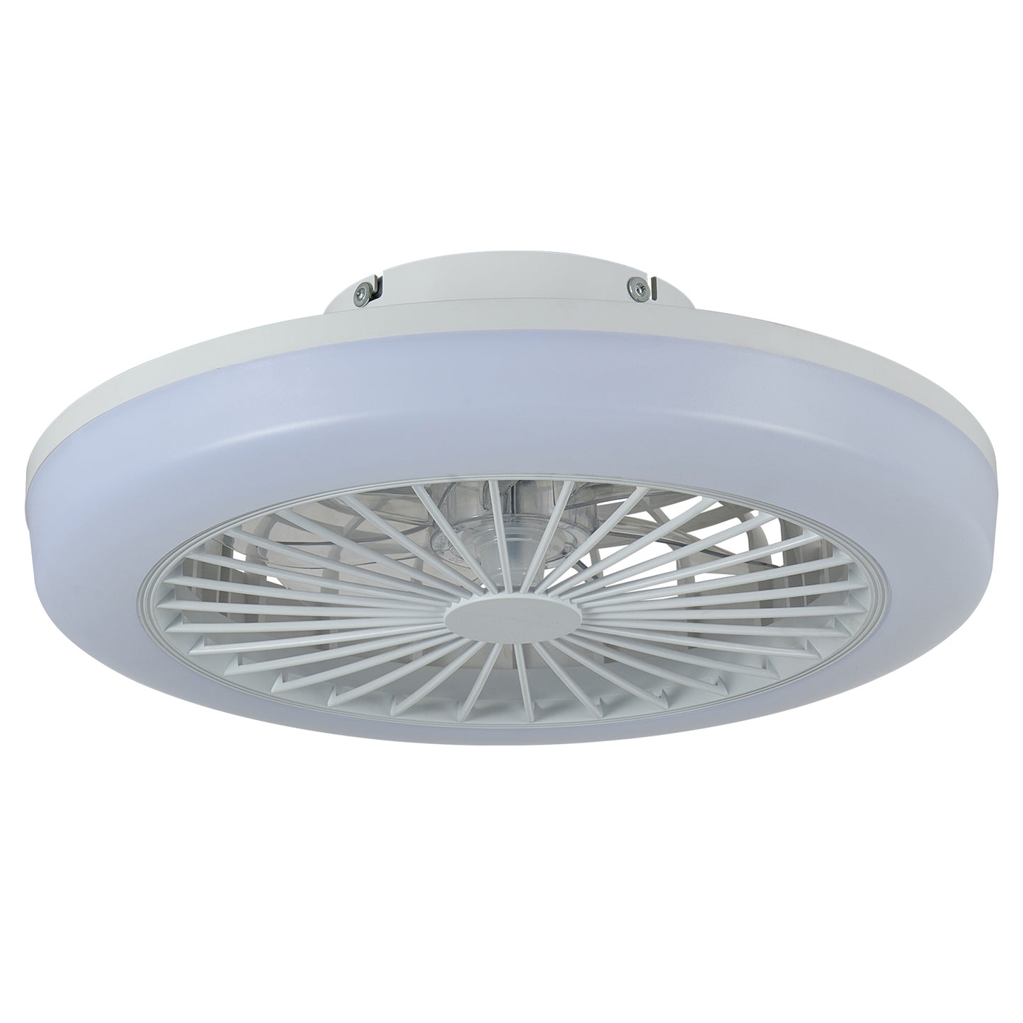 18 Inch Ceiling Fan with RGB LED Light Remote Control Dimmable Low Profile