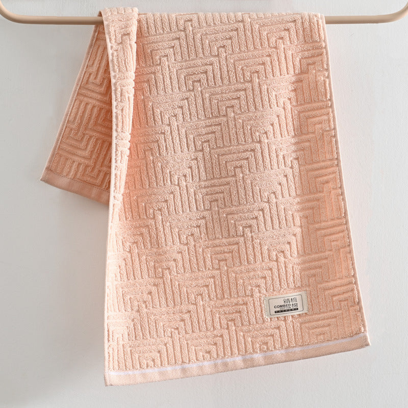 Pure Combed Cotton Jacquard Face Towel - Soft, All-Cotton Home Textile