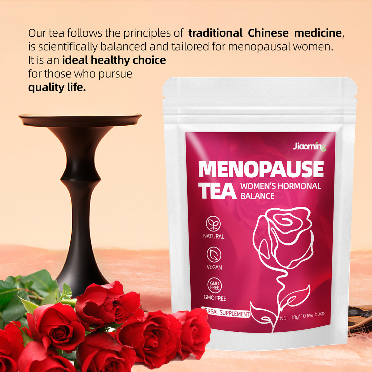 Women's Menopausal Health Flower Tea - 10 Small Bags